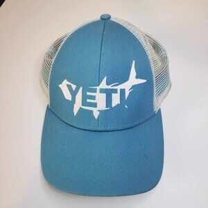 Yeti Tarpon Fish Teal Trucker Hat, Ball cap, mesh, snap back